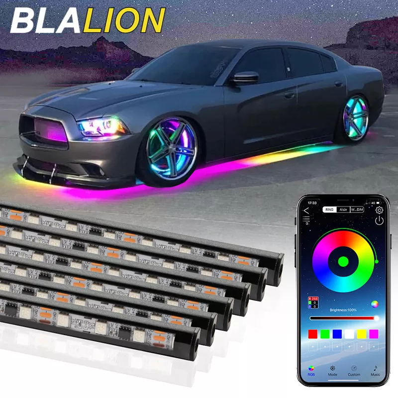 Rgb Underglow Strip - SEAMETAL Lampu Garis Bawah Cahaya Fleksibel