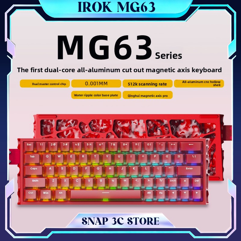 Gaming Keyboard Hall Effect Switches - Keyboard Gaming Esports 60% IROK MG63