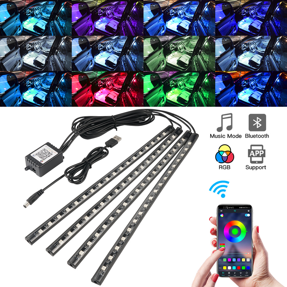 Rgb Underglow Strip - Lampu Mobil Interior LED Neon Aplikasi