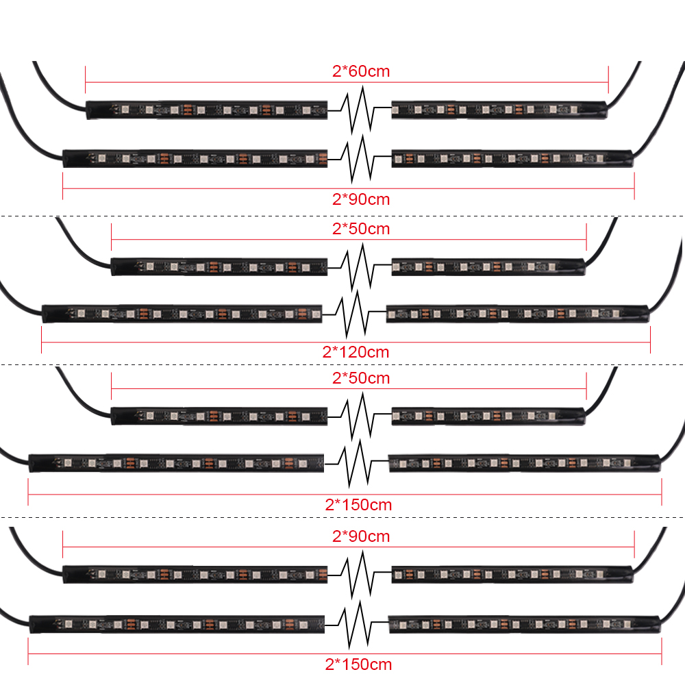 Lampu bawah mobil, Neon LED RG - Rgb Underglow Strip ulasan dan harga