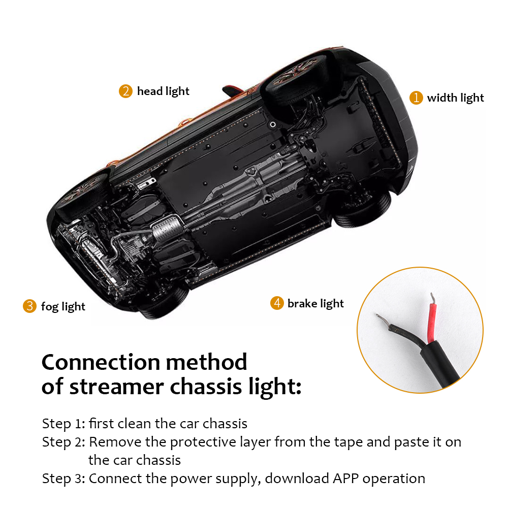 Lampu bawah mobil, Neon LED RG - Rgb Underglow Strip ulasan dan harga