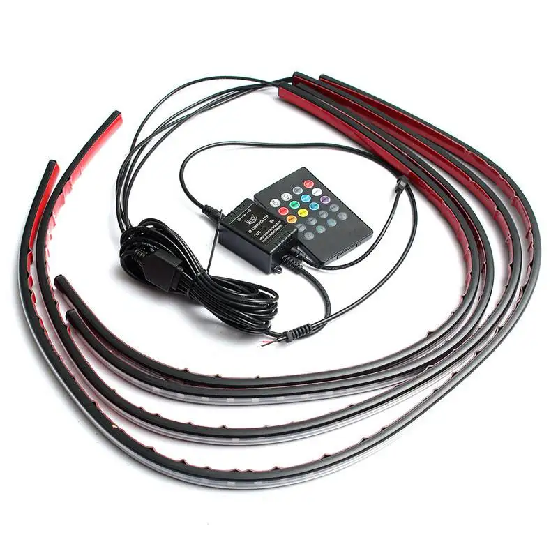 4x Tahan Air RGB 5050 SMD Stri - Rgb Underglow Strip ulasan dan harga