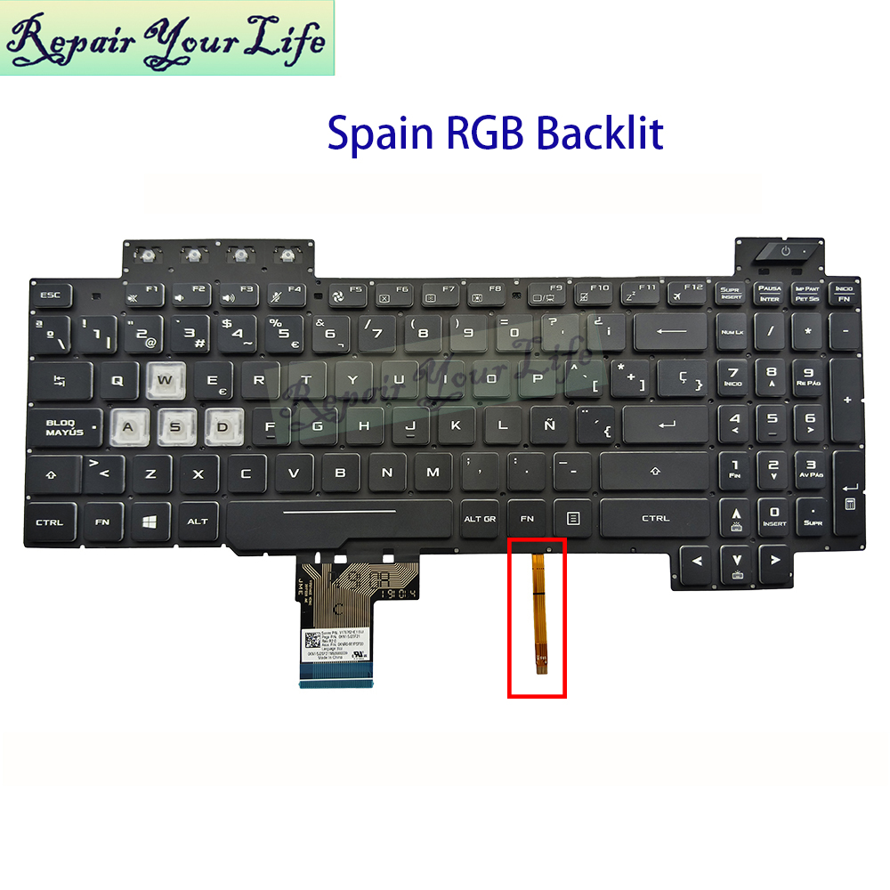 UK Spanyol Perancis AZERTY Key - Gaming Keyboard Asus ulasan dan harga
