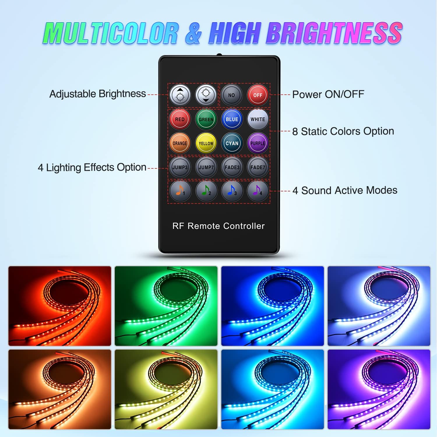 Lampu Strip Neon Aksen Bawah M - Rgb Underglow Strip ulasan dan harga