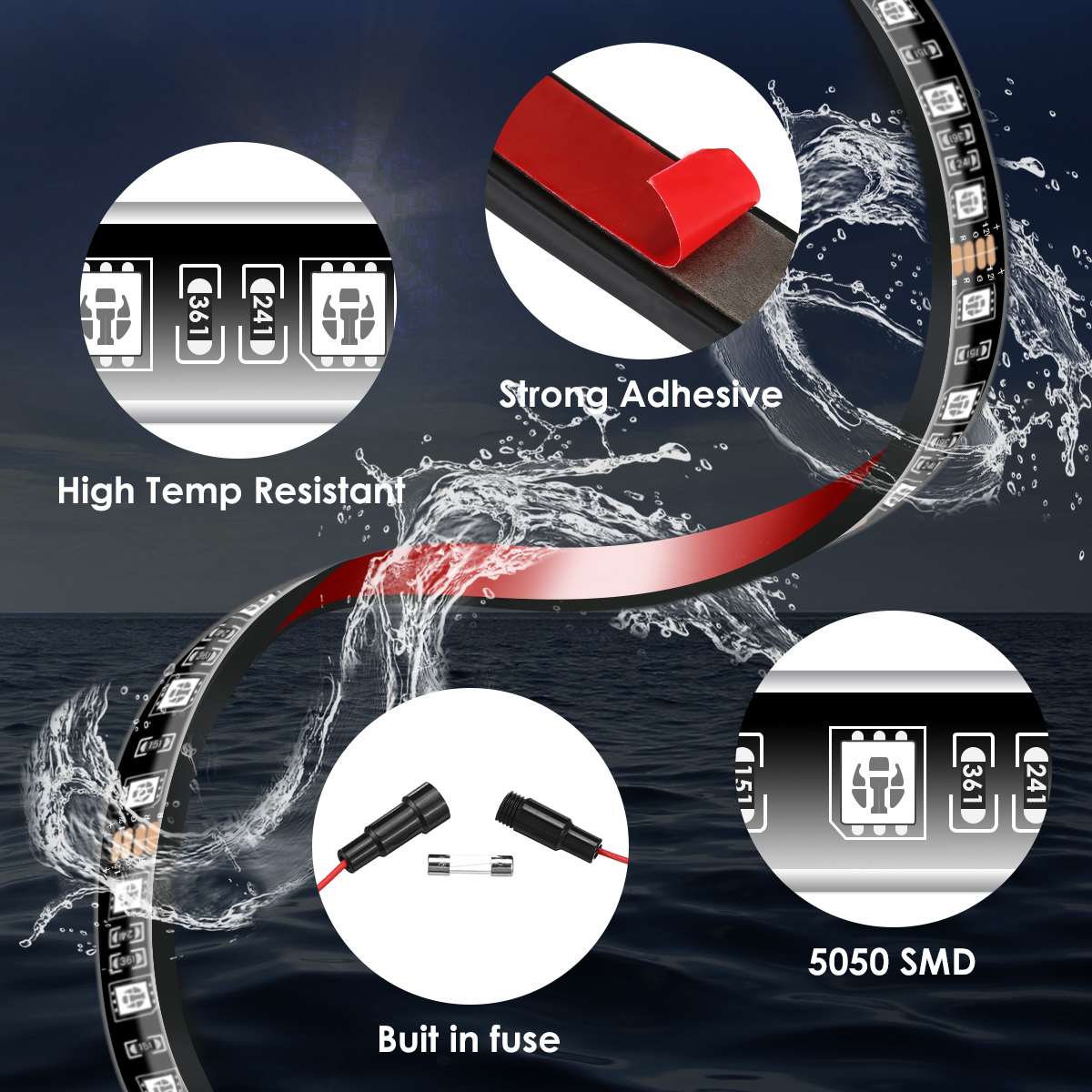 Lampu mobil LED nirkabel, lamp - Rgb Underglow Strip ulasan dan harga
